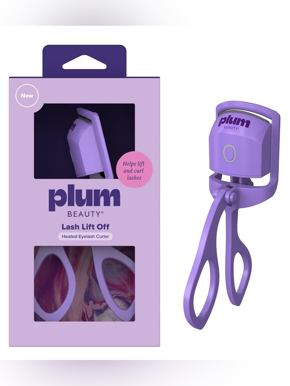 Plum Beauty Lash Lift Off Heated Lash Curler USB Rechargeable New in Box